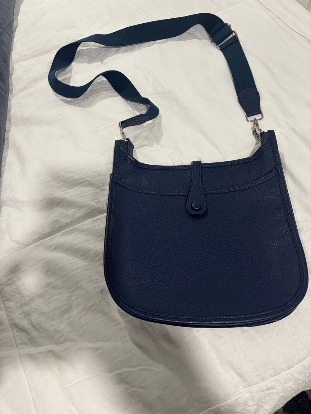 Classic Navy Crossbody Bag with Adjustable Strap